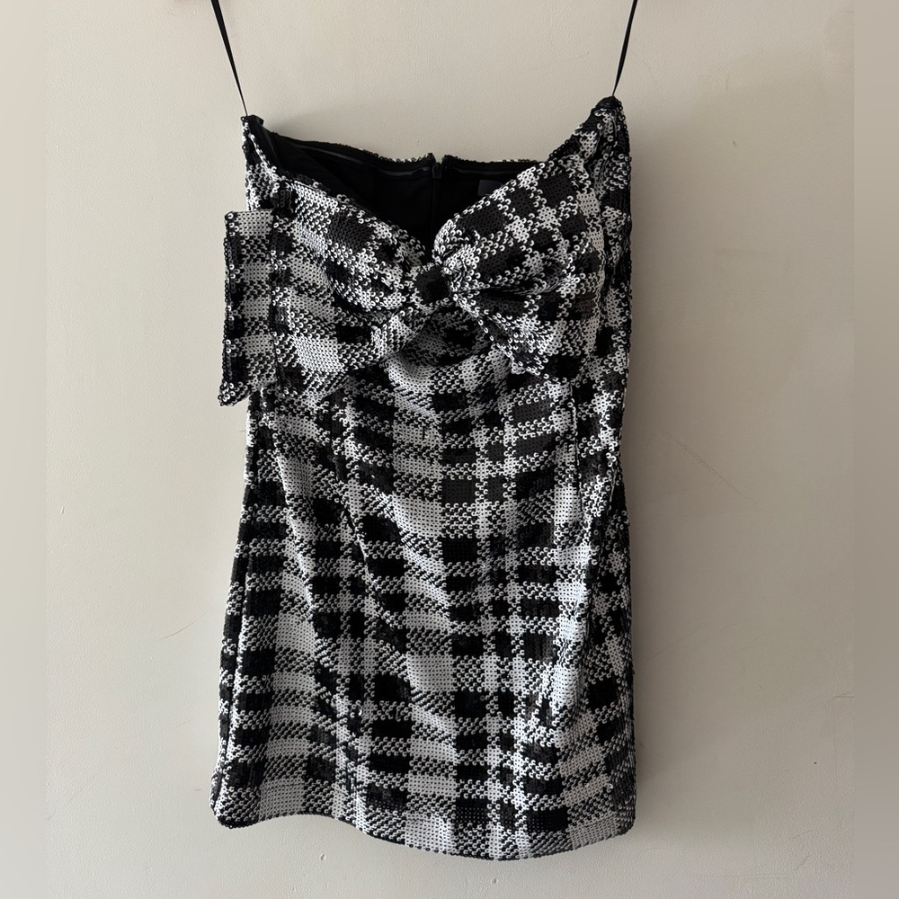 NEW!! Anthropologie Stunning Eva Franco Sequined Plaid Mini Dress Size 2‎